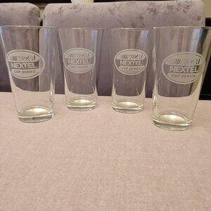 4X NASCAR NEXTEL CUP AWARDS CEREMONY GLASSWARE/BARWARE TALL MIXING GLASSES/PINT